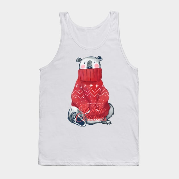 Polar Bear Christmas Tank Top by GrafDot